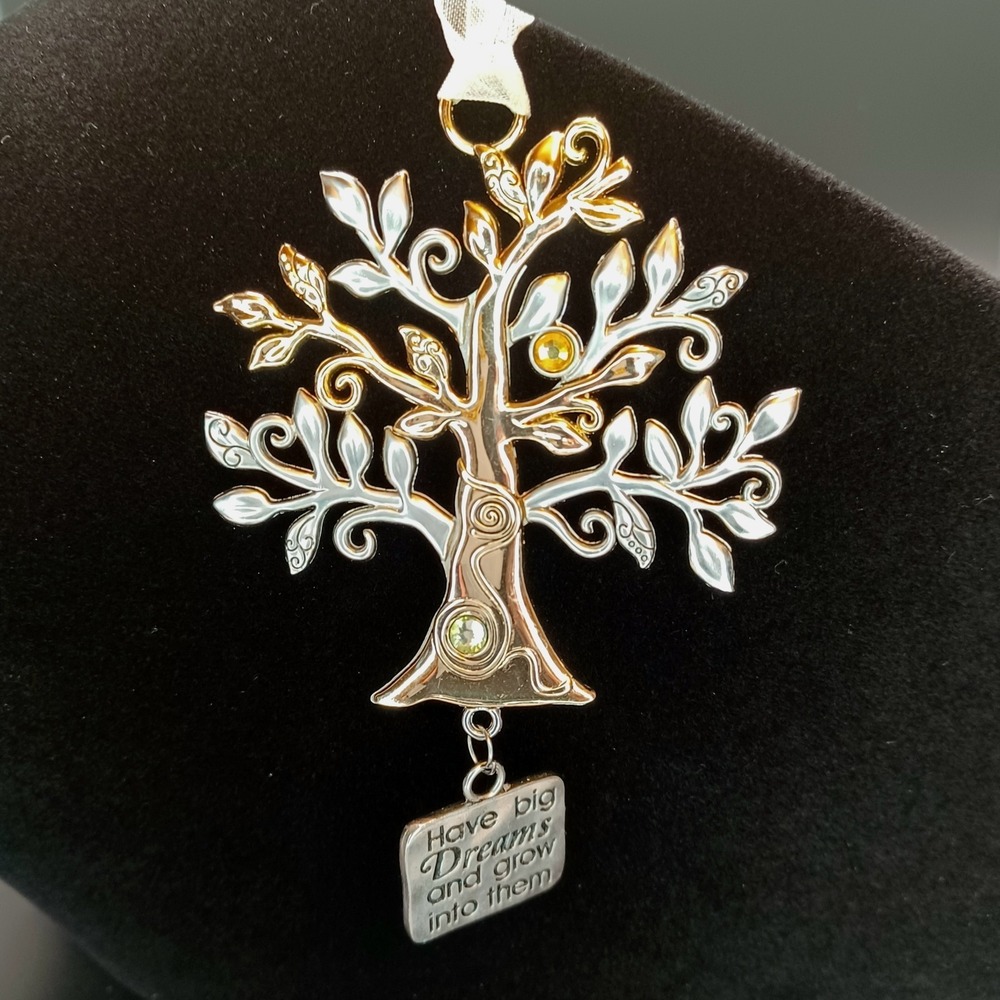 Ganz Tree Of Life Charm CarTwo-Tone Gold Silver‎ Hanging Big Dreams Gift